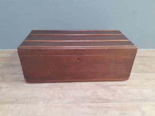 Early 20th Century teak travelling trunk (1 of 5) Early 20th Century teak travelling trunk (1 of 5)