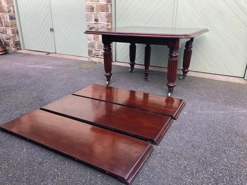 Antique Mahogany 3 Leaf Extending Dining Table (1 of 12)