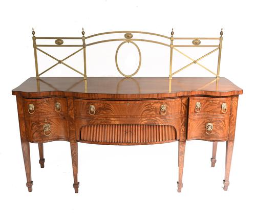 Georgian Style Sideboard Mahogany Server Brass Gallery c.1880 (1 of 15) Georgian Style Sideboard Mahogany Server Brass Gallery c.1880 (1 of 15)