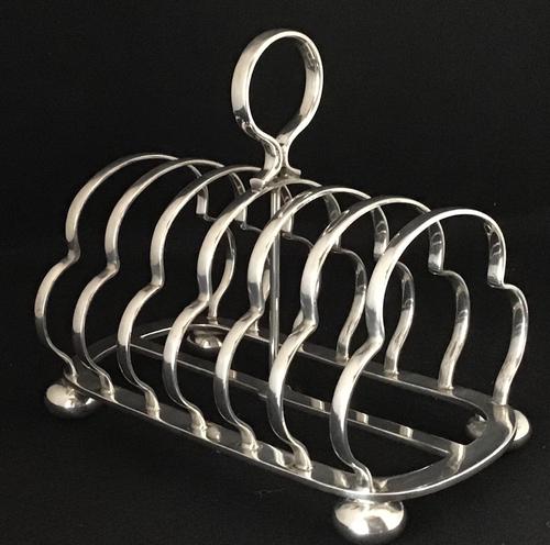 Walker & Hall Silver Plated 7 Bar Toast Rack (1 of 4) Walker & Hall Silver Plated 7 Bar Toast Rack (1 of 4)
