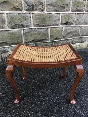 Antique Walnut & Bergere Stool (1 of 6)