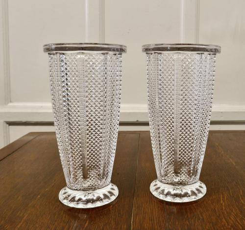 Pair of Large Art Deco French Glass Vases (1 of 6) Pair of Large Art Deco French Glass Vases (1 of 6)