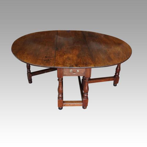 Large Antique Oak Gateleg Dining Table (1 of 13)