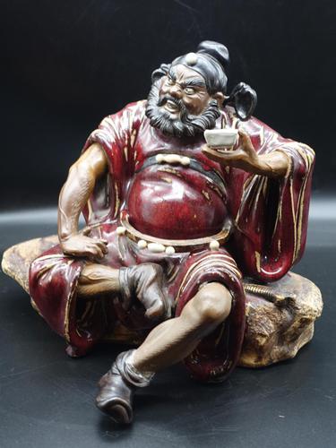 Large Early 20th Century Chinese Shiwan Figure of Zhong Kui (1 of 5) Large Early 20th Century Chinese Shiwan Figure of Zhong Kui (1 of 5)