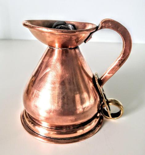 Early 19th Century Copper Measure with Excise Seal & Brass Hanging Ring (1 of 8) Early 19th Century Copper Measure with Excise Seal & Brass Hanging Ring (1 of 8)