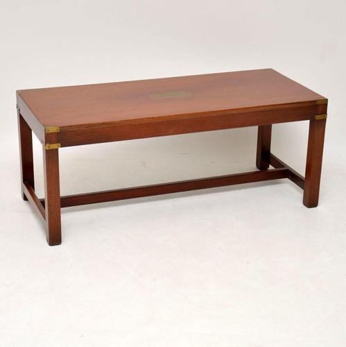 Military Campaign Mahogany & Brass Coffee Table (1 of 8) Military Campaign Mahogany & Brass Coffee Table (1 of 8)