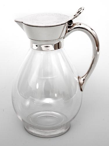 Victorian Martin Hall & Co Silver Plated & Glass Claret Jug (1 of 4)