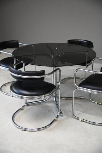 Retro Chrome Glass Dining Table (1 of 13) Retro Chrome Glass Dining Table (1 of 13)