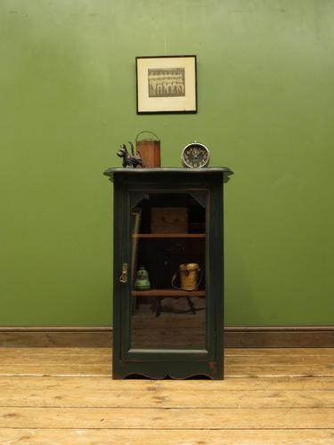 Small Green Painted Cabinet with Glazed Door, Industrial Green Cabinet (1 of 13) Small Green Painted Cabinet with Glazed Door, Industrial Green Cabinet (1 of 13)
