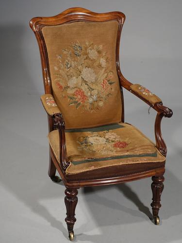 Shapely Mid 19th Century Rosewood Armchair (1 of 5) Shapely Mid 19th Century Rosewood Armchair (1 of 5)