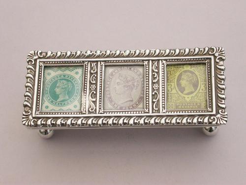 Edwardian Silver Triple Compartment Trough Shaped Stamp Box by Levi & Salaman, Birmingham 1901 (1 of 12) Edwardian Silver Triple Compartment Trough Shaped Stamp Box by Levi & Salaman, Birmingham 1901 (1 of 12)