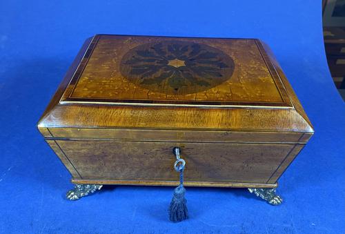 Regency Burr Maple Jewellery Box With Inlay (1 of 16) Regency Burr Maple Jewellery Box With Inlay (1 of 16)