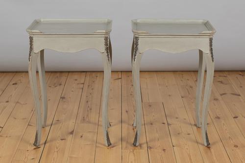 Pair of French Painted Bedside Cabinets / Tables (1 of 8) Pair of French Painted Bedside Cabinets / Tables (1 of 8)