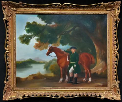 Lovely Large Primitive School Rococo Framed Oil Portrait Painting Horse & Rider (1 of 13) Lovely Large Primitive School Rococo Framed Oil Portrait Painting Horse & Rider (1 of 13)