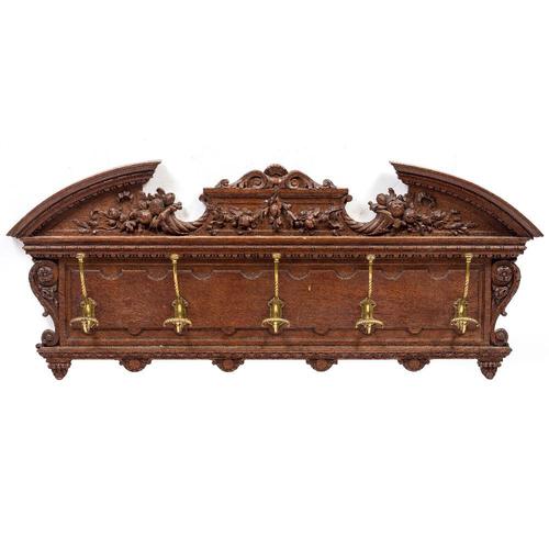 Victorian Oak Wall Hanging Coat Rack (1 of 3) Victorian Oak Wall Hanging Coat Rack (1 of 3)