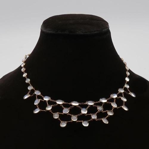 Moonstone Gold Fringe Necklace (1 of 2) Moonstone Gold Fringe Necklace (1 of 2)