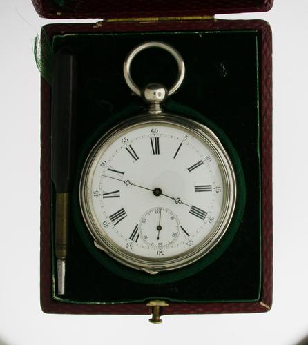 Antique Exquisite Jean Jaquet & Cie Silver Nos  Pocket Watch Swiss 1880 (1 of 6)