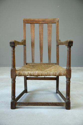 Arts & Crafts Oak & Rush Chair (1 of 8) Arts & Crafts Oak & Rush Chair (1 of 8)