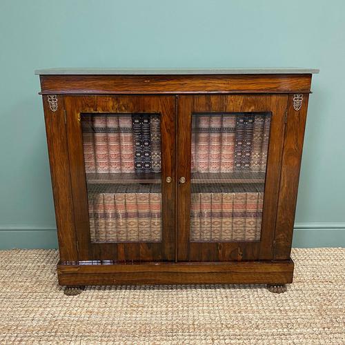 Quality Victorian Rosewood Antique Glazed Display Cabinet / Bookcase (1 of 9) Quality Victorian Rosewood Antique Glazed Display Cabinet / Bookcase (1 of 9)