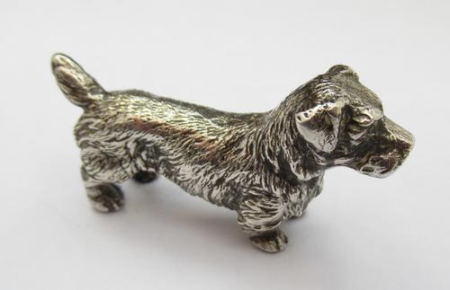 George V Miniature Sterling Silver Terrier, CS Green & Co. Ltd, London 1932 (1 of 8)