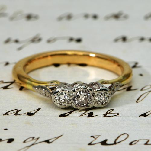 The Vintage Illusion Set Three Diamond Ring (1 of 4) The Vintage Illusion Set Three Diamond Ring (1 of 4)