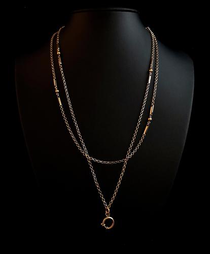 Victorian 15ct gold longuard chain, necklace (1 of 12)