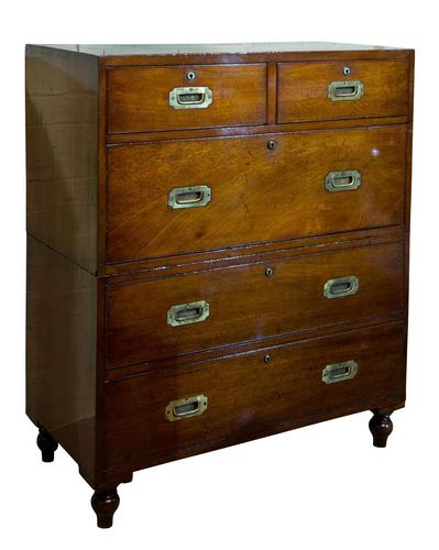 19thc Mahogany Original Campaign Chest (1 of 7) 19thc Mahogany Original Campaign Chest (1 of 7)