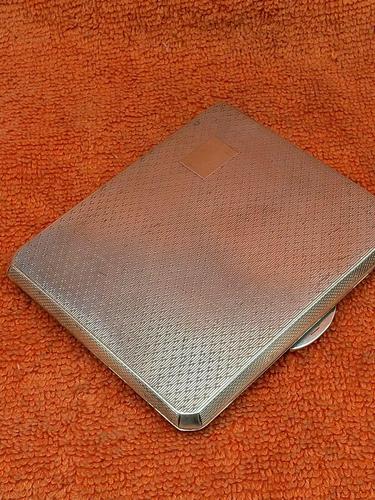 Antique Sterling Silver Hallmarked Unusual Cigarette Case 1946  Bishton's Ltd (1 of 11)