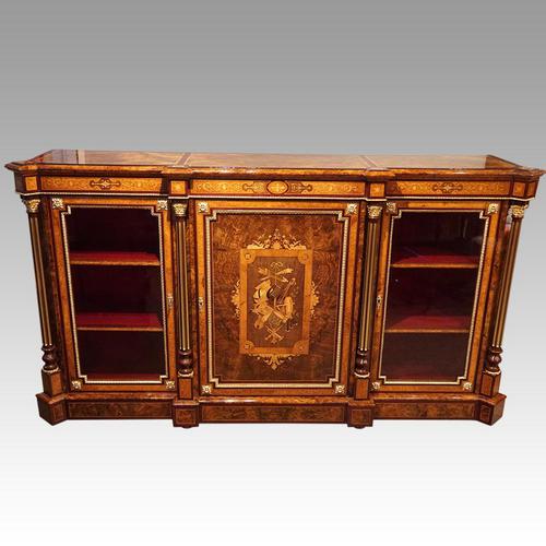 Victorian Inlaid Walnut Credenza (1 of 15)