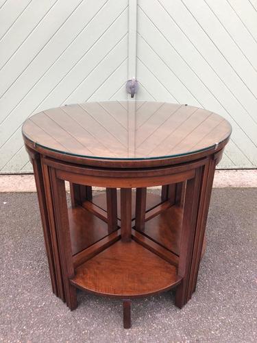 Edwardian Mahogany Round Nest of 5 Tables (1 of 9)