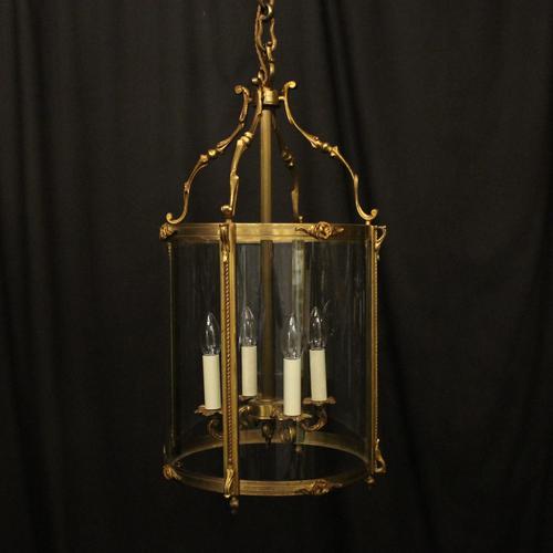French Gilded Bronze Antique Hall Lantern (1 of 10) French Gilded Bronze Antique Hall Lantern (1 of 10)