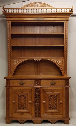 Oak Arts & Crafts Aesthetic, Cabinet Bookcase (1 of 10) Oak Arts & Crafts Aesthetic, Cabinet Bookcase (1 of 10)