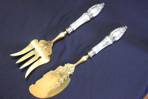 Silver Gilt Fish Servers (1 of 7)