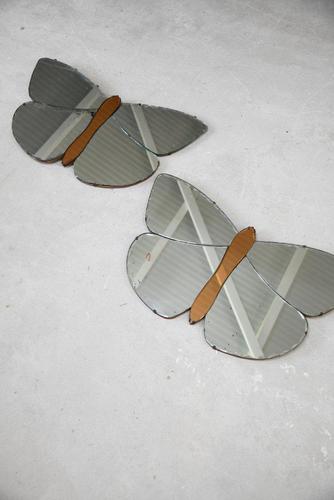 Pair of Deco Buttterfly Mirrors (1 of 12)