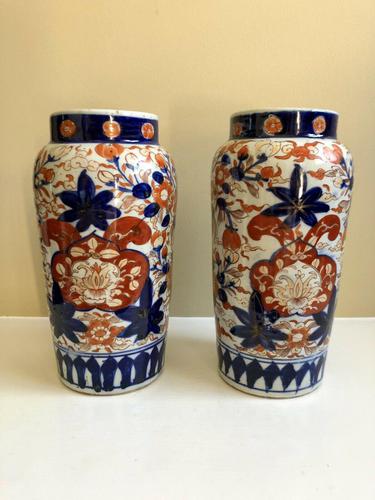 Stunning Pair Of Japanese Imari Vases, Meiji Period Antique (1 of 10)