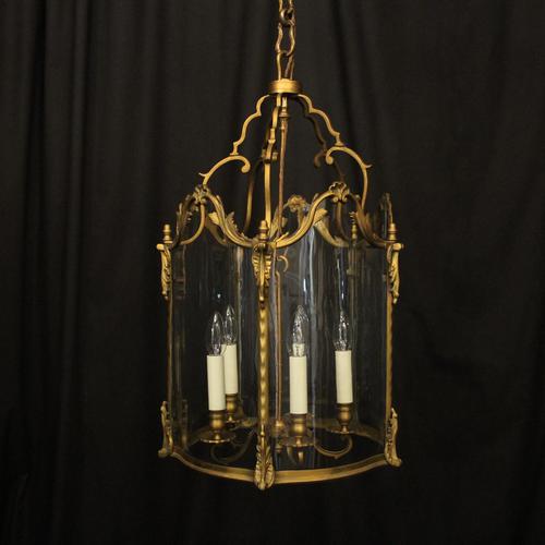 French Gilded Bronze Five Light Antique Lantern (1 of 10)