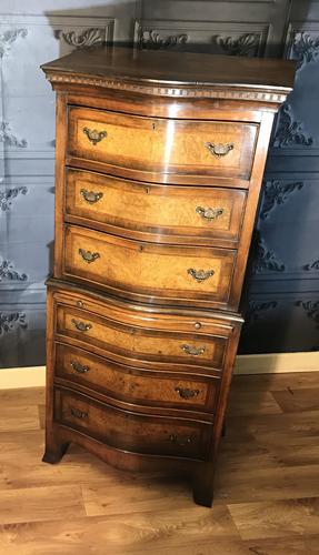 Burr Walnut Chest on Chest ref 396 (1 of 6)