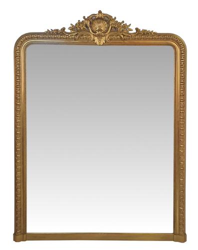 Large 19th Century Gilt Overmantle Mirror (1 of 3) Large 19th Century Gilt Overmantle Mirror (1 of 3)