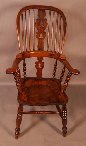 Victorian Broad Arm Windsor Chair Ash & Elm (1 of 9)