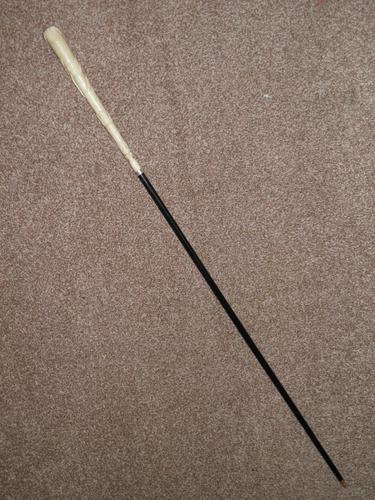 Antique Ladies Intricately Carved Floral Ebonised Dress Cane (1 of 9)