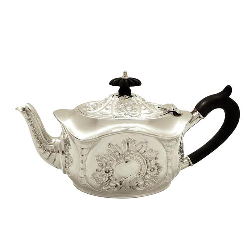 Antique Victorian Sterling Silver Bachelor Teapot 1896 (1 of 8)