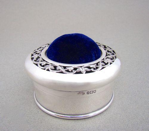 Unusual Silver Pin Cushion by Batson & Son, London 1913 (1 of 5) Unusual Silver Pin Cushion by Batson & Son, London 1913 (1 of 5)