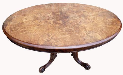 Victorian Burr Walnut Loo Table (1 of 6)