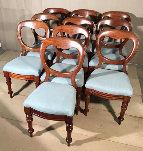 Set of 10 Victorian Balloon Back Chairs (1 of 10)