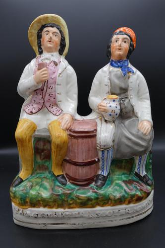 Late 19th Century Staffordshire Figure of Tam O Shanter & Souter Johnny (1 of 4) Late 19th Century Staffordshire Figure of Tam O Shanter & Souter Johnny (1 of 4)