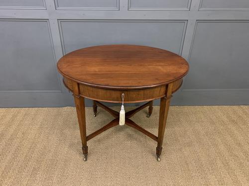 Edwardian Walnut Oval Occasional Table (1 of 13)