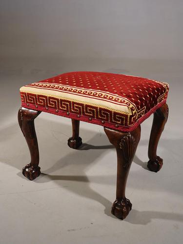 A Very Fine Quality, 18th Century Style, Silk Covered Stool (1 of 5) A Very Fine Quality, 18th Century Style, Silk Covered Stool (1 of 5)