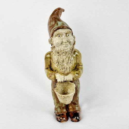 Vintage Garden Gnome Holding Bucket (1 of 5)