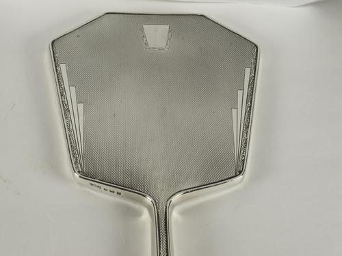 Silver Art Deco Hand Mirror (1 of 4) Silver Art Deco Hand Mirror (1 of 4)