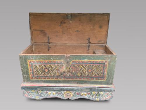 Fabulous 19th Century Swedish Wooden Dowry / Marriage Chest (1 of 5)